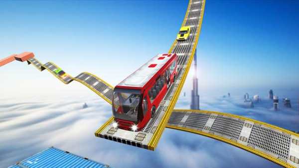 Impossible Bus Tracks Stunts Coach Driving Sim screenshot 1