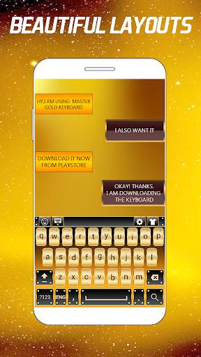 Gold Keyboard: Golden Keyboard Theme screenshot 3