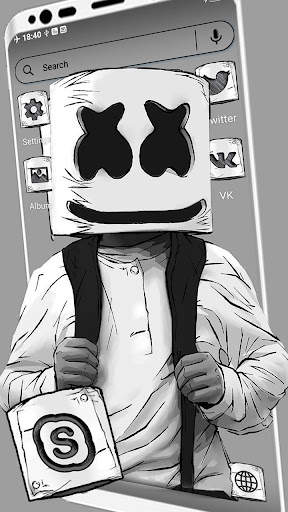 Marshmello Sketch  Theme screenshot 3