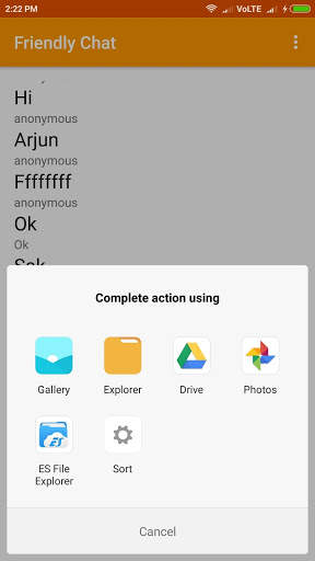 Firebase Friendly Chat screenshot 2