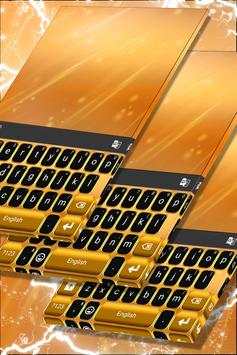 Neon Gold Keyboard Theme скриншот 1