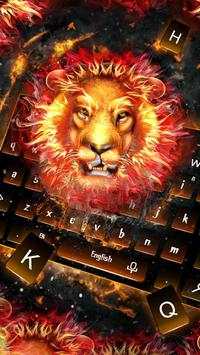 Flame Lion  Keyboard Theme screenshot 1