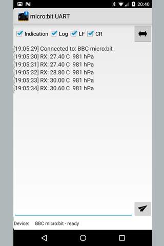 micro:bit UART Terminal screenshot 2