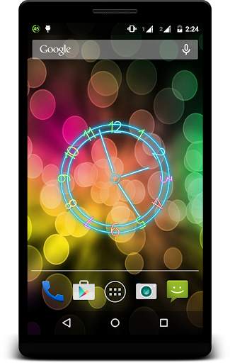 Neon Clock Live Wallpaper screenshot 1