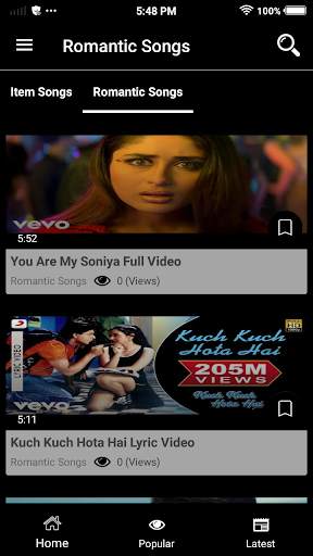Bollywood Video Songs - Bollywood Songs screenshot 3