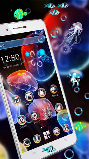 aquatic Jelly Fish Theme screenshot 1