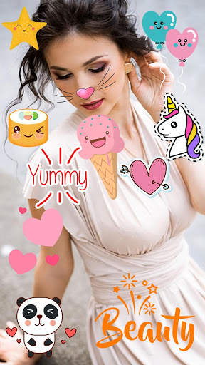 Kawaii Photo Editor Stickers - Cute Pic Editing screenshot 2