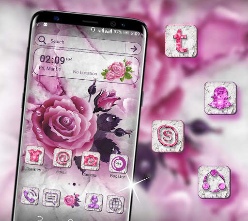 Marble Rose Launcher Theme screenshot 1