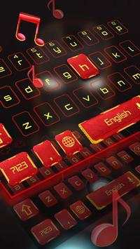 Red Robot Music keyboard Theme screenshot 1