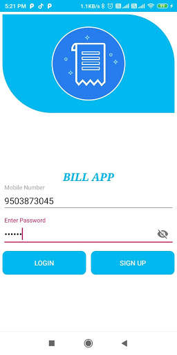 Bill App screenshot 1
