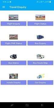Flight Status, Bus, Car & Hotel Enquiry screenshot 1