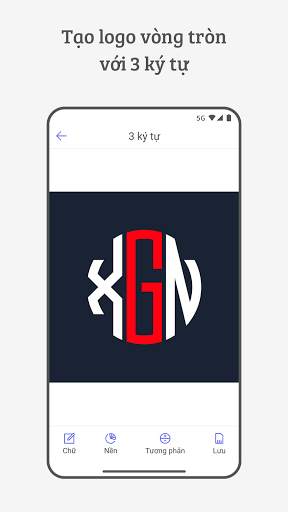 Tạo Chữ Hình Tròn (Trình Tạo Logo Vòng Tròn) screenshot 1