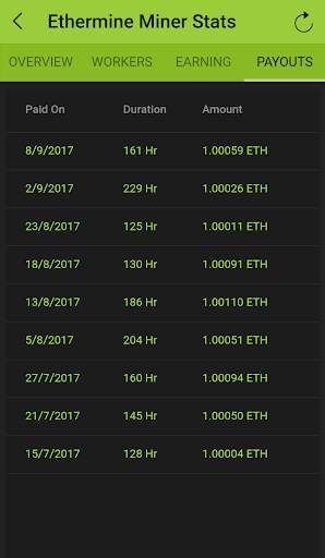 Ethermine Miner Stats screenshot 4