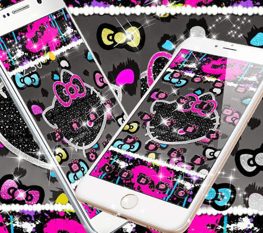 Kitty Black Diamond Bowknot Sweet Princess Theme screenshot 1