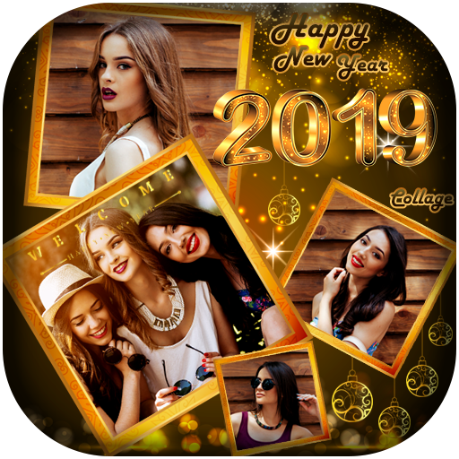 Happy New Year Photo Collage 2019 icon