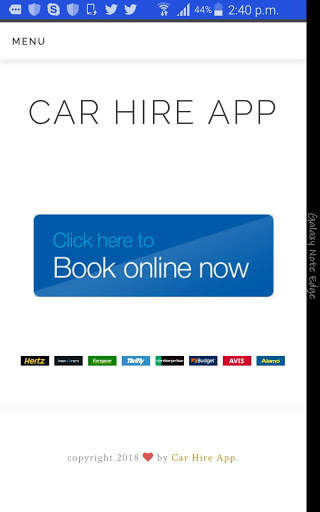 Car Hire App screenshot 1
