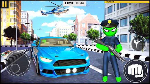 Police Spider Stickman Rope Hero Crime Gangster screenshot 6