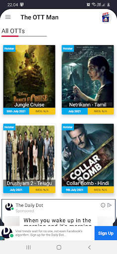 The OTT man - One stop OTT Platform updates screenshot 2