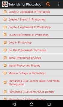 Tutorials for Photoshop screenshot 2