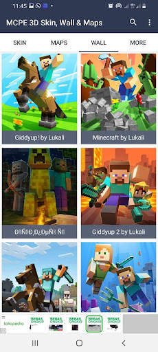 Minecraft MCPE 3D Skins, Wall & Maps screenshot 4