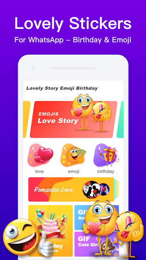 Lovely Stickers For WhatsApp - Birthday & Emoji screenshot 1