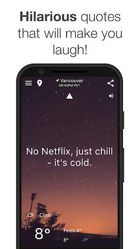HumorCast - Authentic Weather screenshot 1