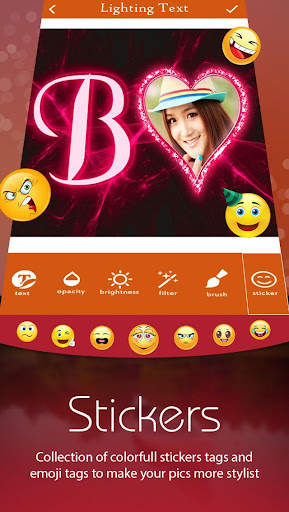 Lighting Text Photo Frames screenshot 3