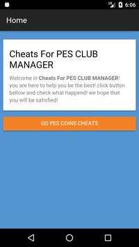 Cheats For PES Club Manager screenshot 1