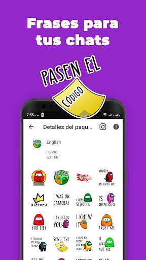 Among Us Stickers para WhatsApp (Oficial Fan App) screenshot 3