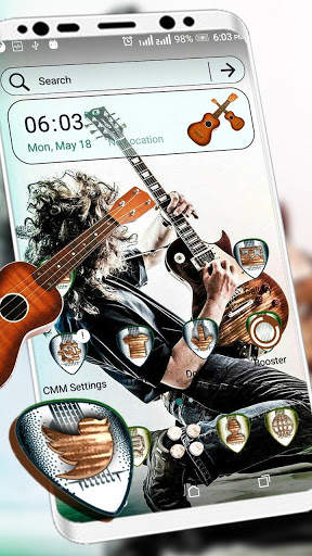 Guitar Rockstar Launcher Theme screenshot 1