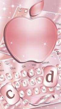 Rose Gold Crystal Apple Keyboard Theme screenshot 1