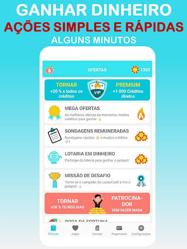 LuckyCash - Ganhe dinheiro e vales reais! screenshot 1