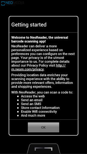 NeoReader QR & Barcode Scanner screenshot 1