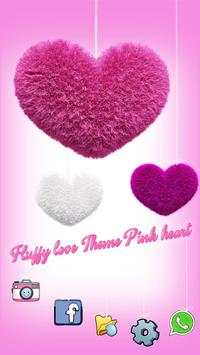 ❤Fluffy diamond Hearts Theme: Pink Launcher screenshot 1