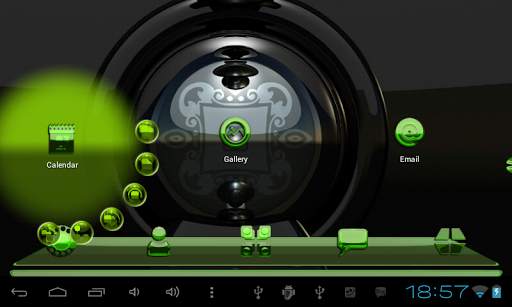 Next Launcher Theme glas lime screenshot 13