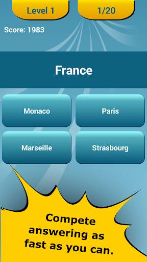 Countries Capitals Quiz screenshot 2