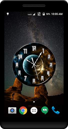 Planets Clock Live Wallpaper screenshot 1