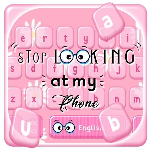 Pink Girly Quote Keyboard Theme 10001002