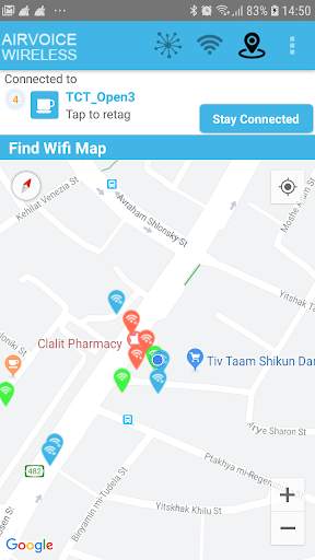 AirVoice Wi-Fi - Free wifi finder & map screenshot 1