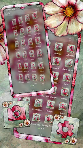 Flower Painting Theme Launcher screenshot 4