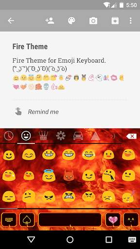 Fire Emoji Keyboard Theme screenshot 2
