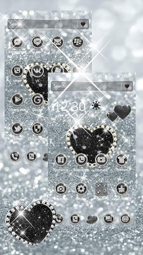 Diamond Love Glitter Theme screenshot 3