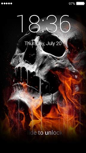 Skull Lock Screen 1 تصوير الشاشة