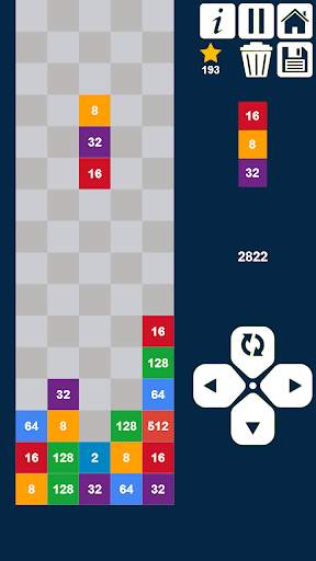 2048 Drop n Merge Numbers: Match 3 Columns Puzzle screenshot 1
