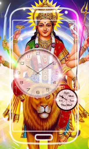 Durga Devi Clock Live Wallpaper screenshot 8