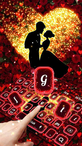 Romantic Valentines Rose Love Keyboard screenshot 2