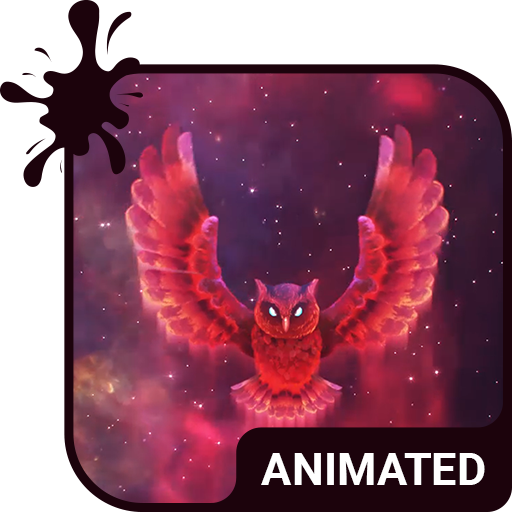 Space Owl Animated Keyboard   Live Wallpaper icon
