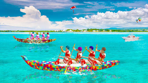 Menunggang Bot Olimpik: Simulator Racing Boat screenshot 7