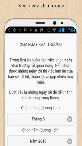 Xem ngày khai trương screenshot 1