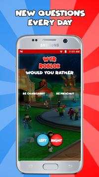 Game Would you rather Roblox, Quiz screenshot 3